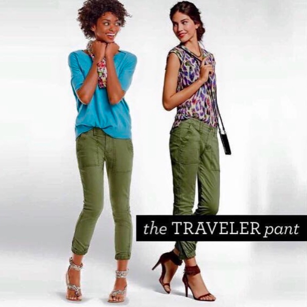 Cabi Traveler Pant 5076 Green Sz 4